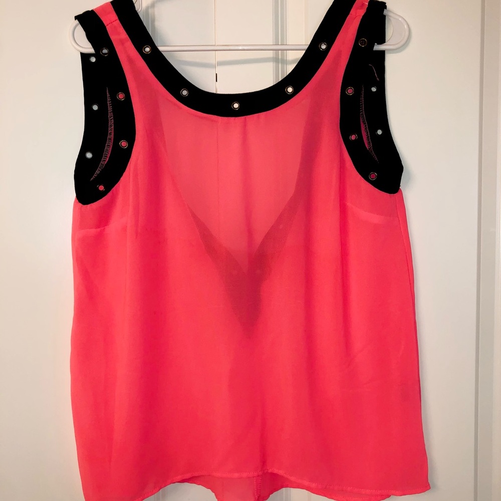 Coral top with open back